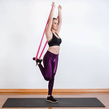 Load image into Gallery viewer, The industry standard in rehabilitation aid and physiotherapy, Coresteady Resistance Therapy bands provide safe and effective workouts that allow you to be in total control of every movement. Female exercising thigh stretching.
