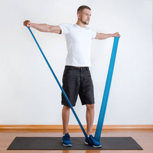 Load image into Gallery viewer, The industry standard in rehabilitation aid and physiotherapy, Coresteady Resistance Therapy bands provide safe and effective workouts that allow you to be in total control of every movement. Male exercising lateral raise.
