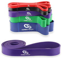 Load image into Gallery viewer, Coresteady purple resistance band, ideal for pull ups, crossfit training, calisthenics, stretching, mobility exercises and home fitness workouts
